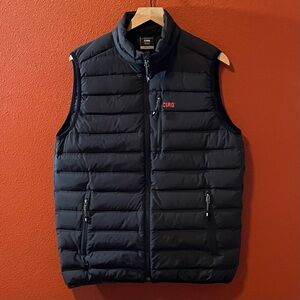 Cirq Men’s Classic Black Gorpcore Down Puffer Layer Oudoor Hiking Vest Jacket